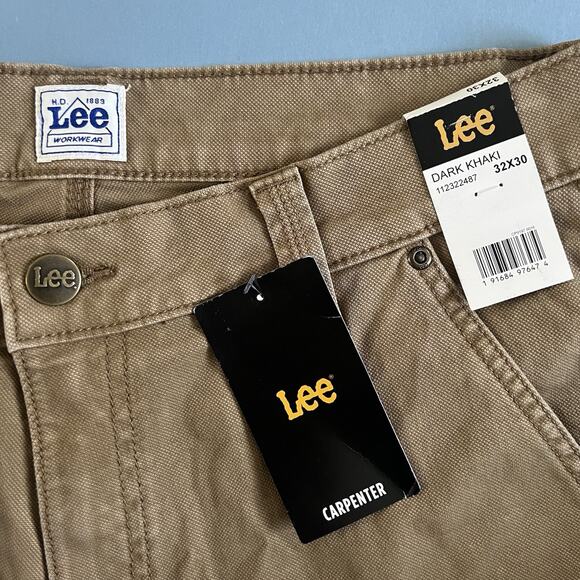 NWT Lee Legendary Workwear Loose Fit Dark Khaki Carpenter Jeans - Picture 6 of 7